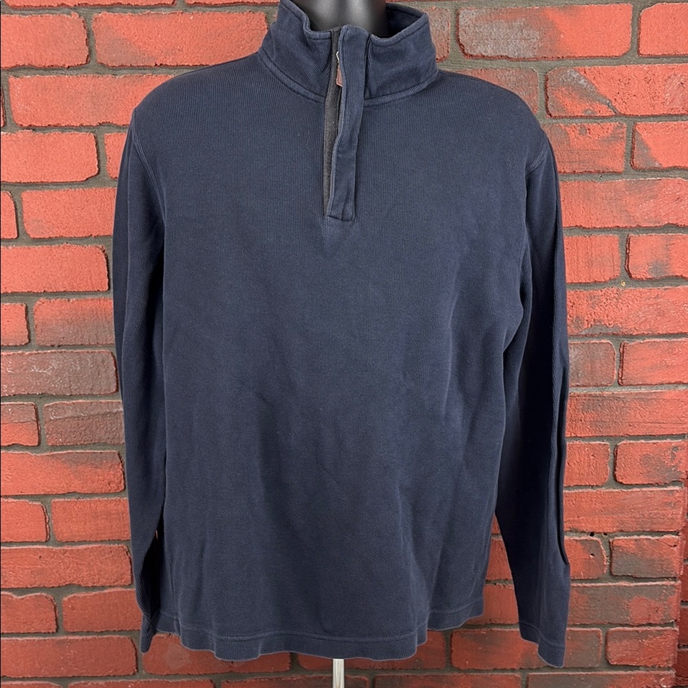 Lachlan Men's XL Navy Blue Quarter-Zip Sweatshirt – Preppy,‎ Casual